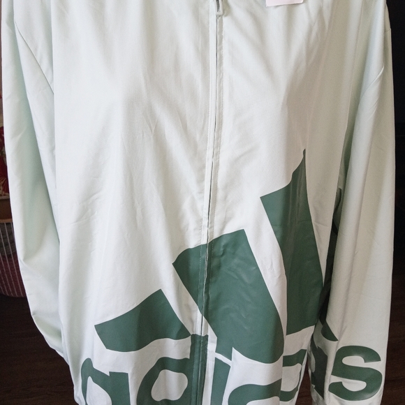 ADIDAS men's aeroready giant logo jacket size medium green - Picture 3 of 10